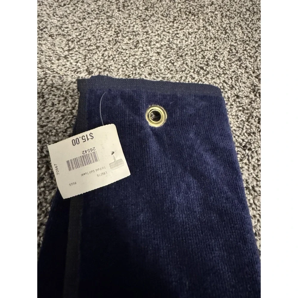 VTG PGA West Velour Golf Towel NWT Blue Embroidered Course Towel USA
